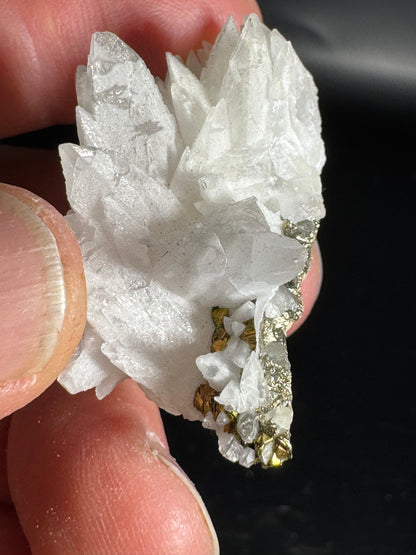 Iridescent Marcasite on Mangano Calcite Guerrero, Taxco Mex 21 Grams