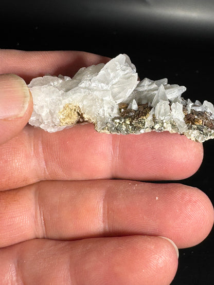 Iridescent Marcasite on Mangano Calcite Guerrero, Taxco Mex 37 Grams