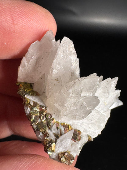 Iridescent Marcasite on Mangano Calcite Guerrero, Taxco Mex 17 Grams