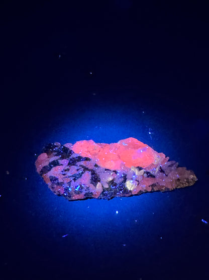 Iridescent Marcasite on Mangano Calcite Guerrero, Taxco Mex 15 Grams