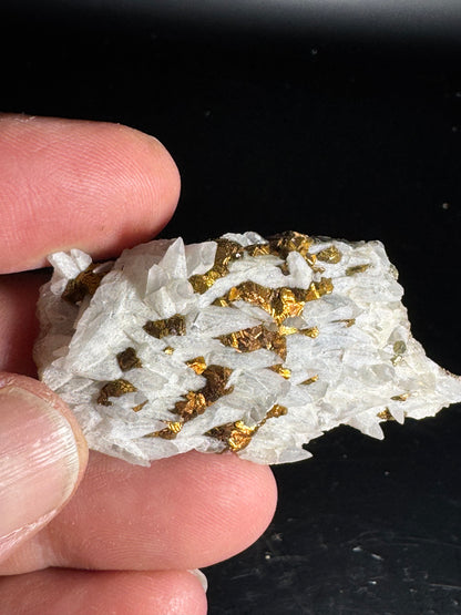 Iridescent Marcasite on Mangano Calcite Guerrero, Taxco Mex 16 Grams