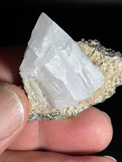 Iridescent Marcasite on Mangano Calcite Guerrero, Taxco Mex 28 Grams