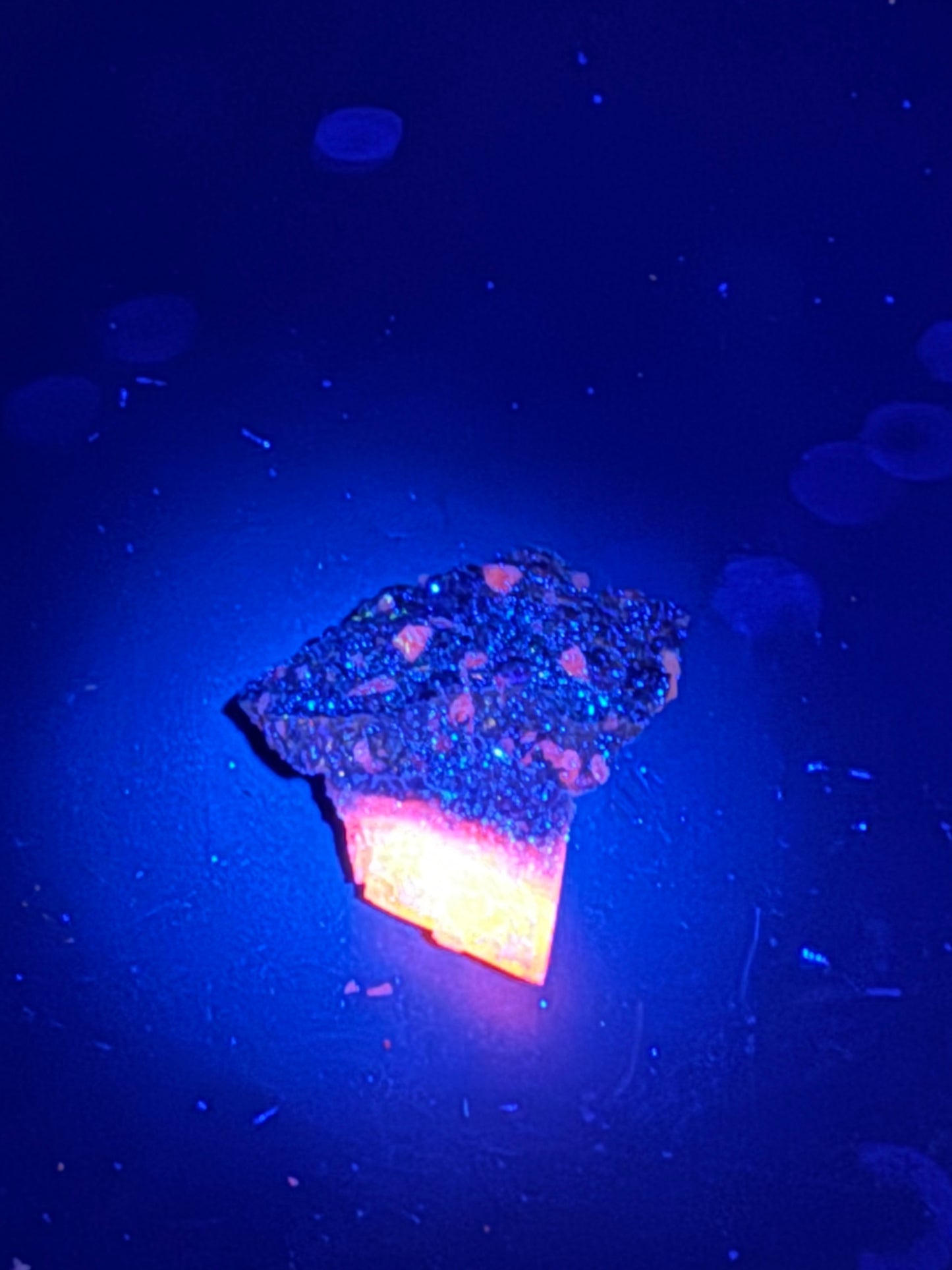 Iridescent Marcasite on Mangano Calcite Guerrero, Taxco Mex 28 Grams