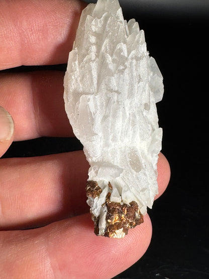 Iridescent Marcasite on Mangano Calcite Guerrero, Taxco Mex 30 Grams