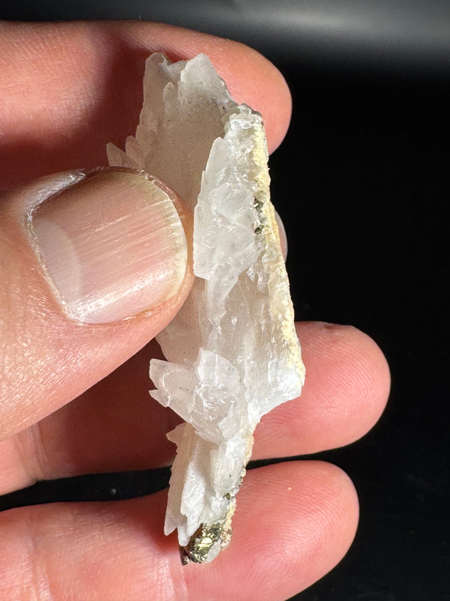 Iridescent Marcasite on Mangano Calcite Guerrero, Taxco Mex 30 Grams