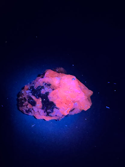 Iridescent Marcasite on Mangano Calcite Guerrero, Taxco Mex 48 Grams