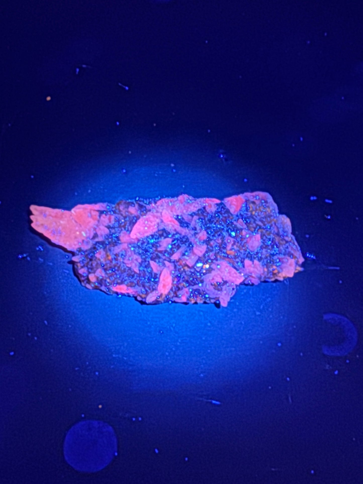 Iridescent Marcasite on Mangano Calcite Guerrero, Taxco Mex 36 Grams