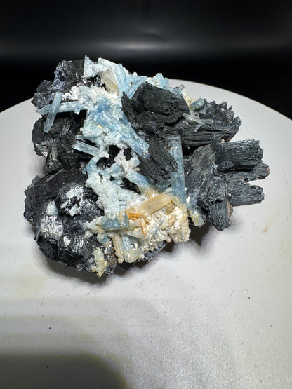 276g Natural Aquamarine Tourmaline Cluster Mineral Specimen Namibia