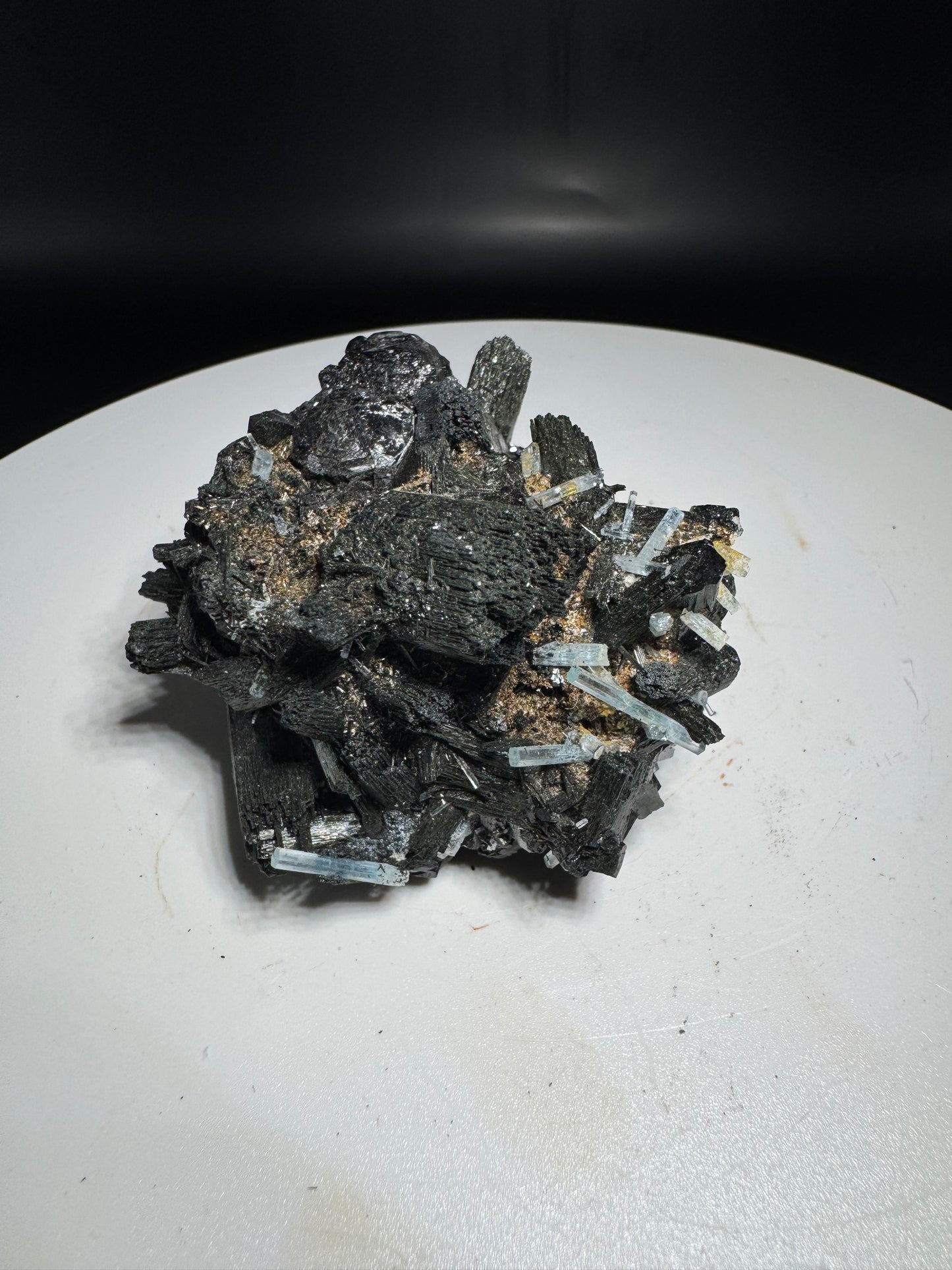 89g Natural Aquamarine Tourmaline Cluster Mineral Specimen Namibia