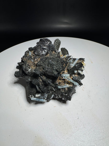 89g Natural Aquamarine Tourmaline Cluster Mineral Specimen Namibia