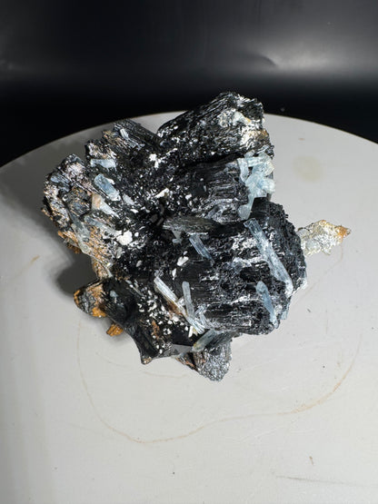 177g Natural Aquamarine Tourmaline Cluster Mineral Specimen Namibia