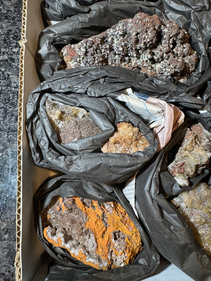 Willemite on Goethite 11 pcs Wholesale La Ojuela Mine Mapimi Durango Mex