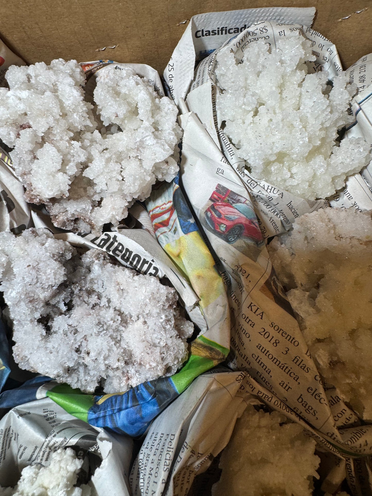 Aragonite with Adamite Wholesale Flat 15 pcs Buena Tierra mine Chihuahua Mex