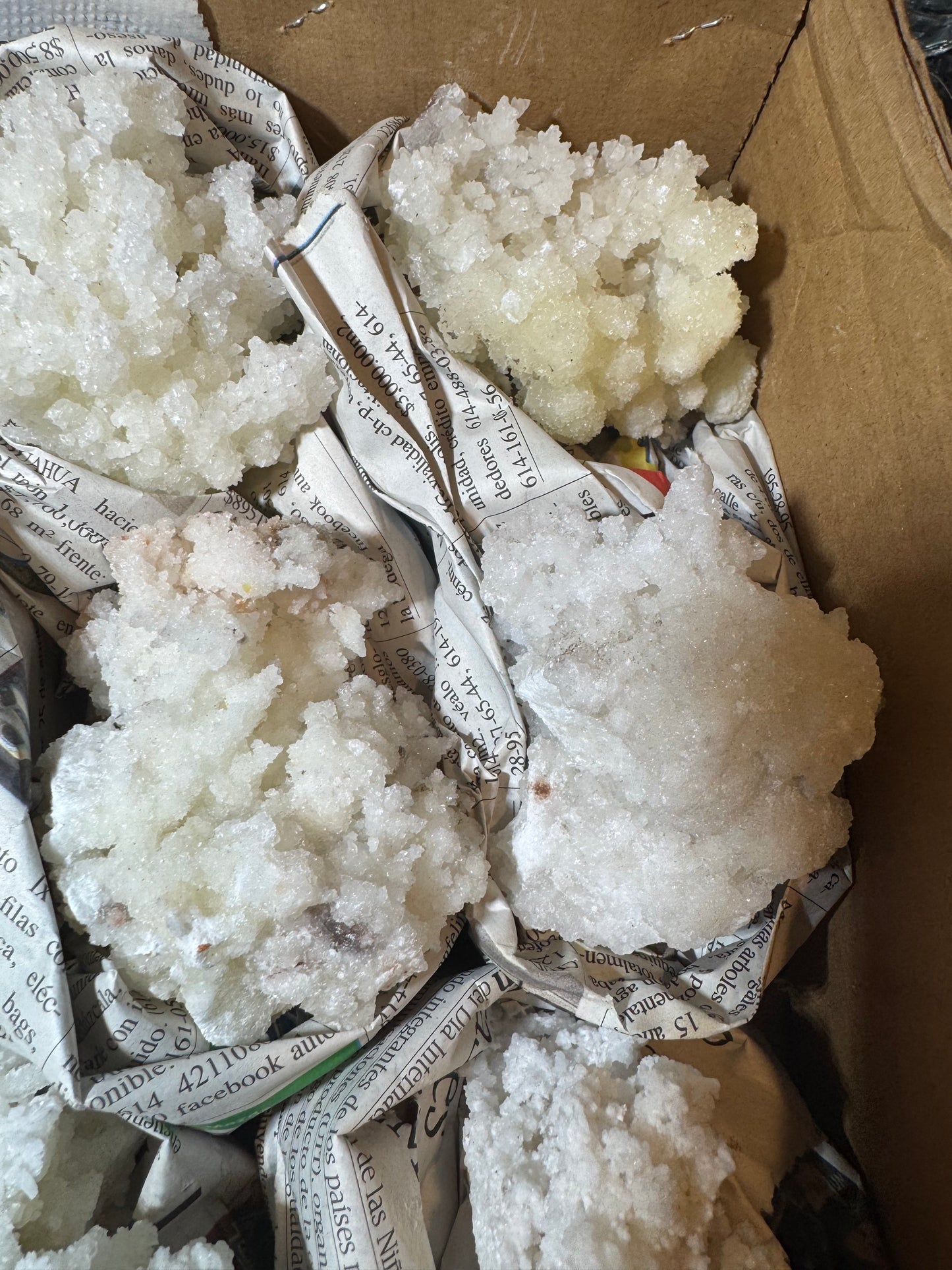 Aragonite with Adamite Wholesale Flat 15 pcs Buena Tierra mine Chihuahua Mex
