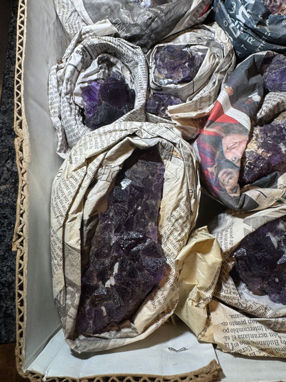 Fluorite Wholesale 12 pcs flat, From San Antonio mine Santa Eulalia Chihuahua Mexico.