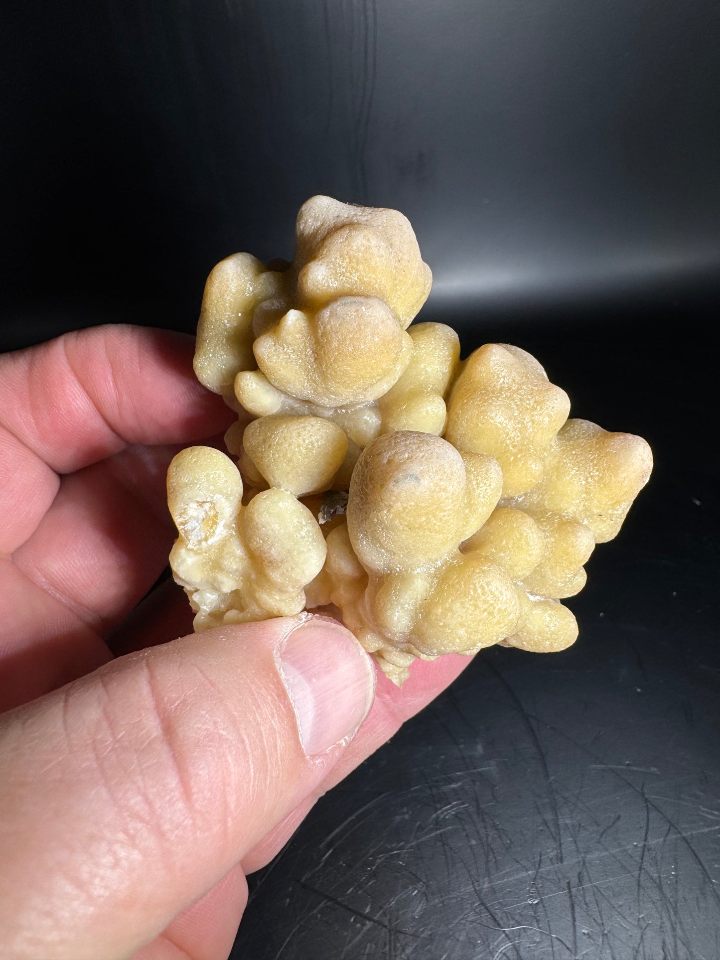 Botryoidal Honey Aragonite - Santa Eulalia, Chihuahua, Mexico 179 g