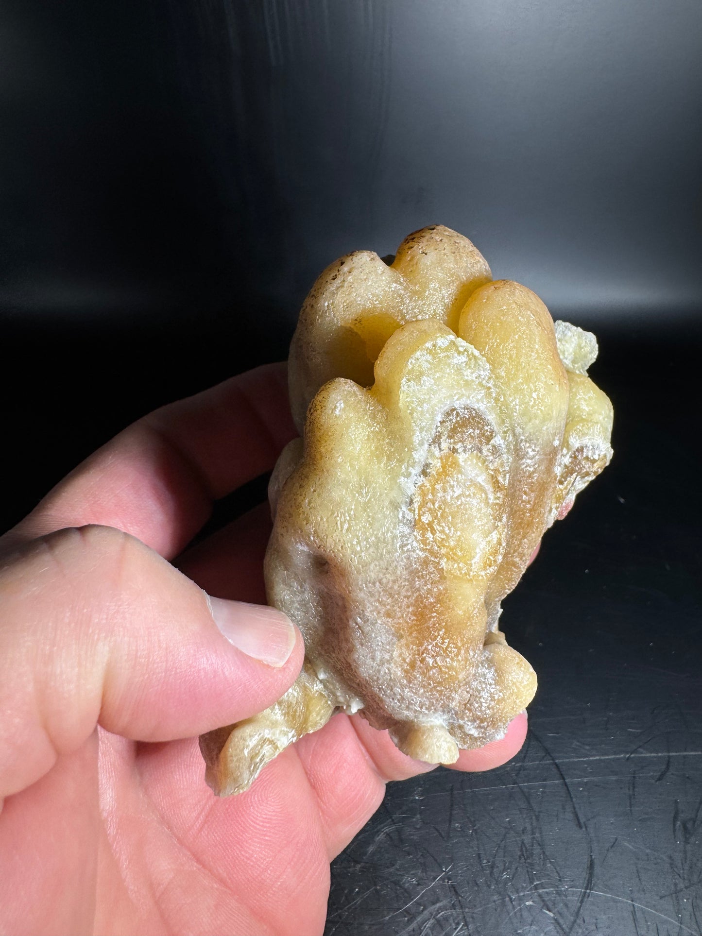 Botryoidal Honey Aragonite - Santa Eulalia, Chihuahua, Mexico 324 g