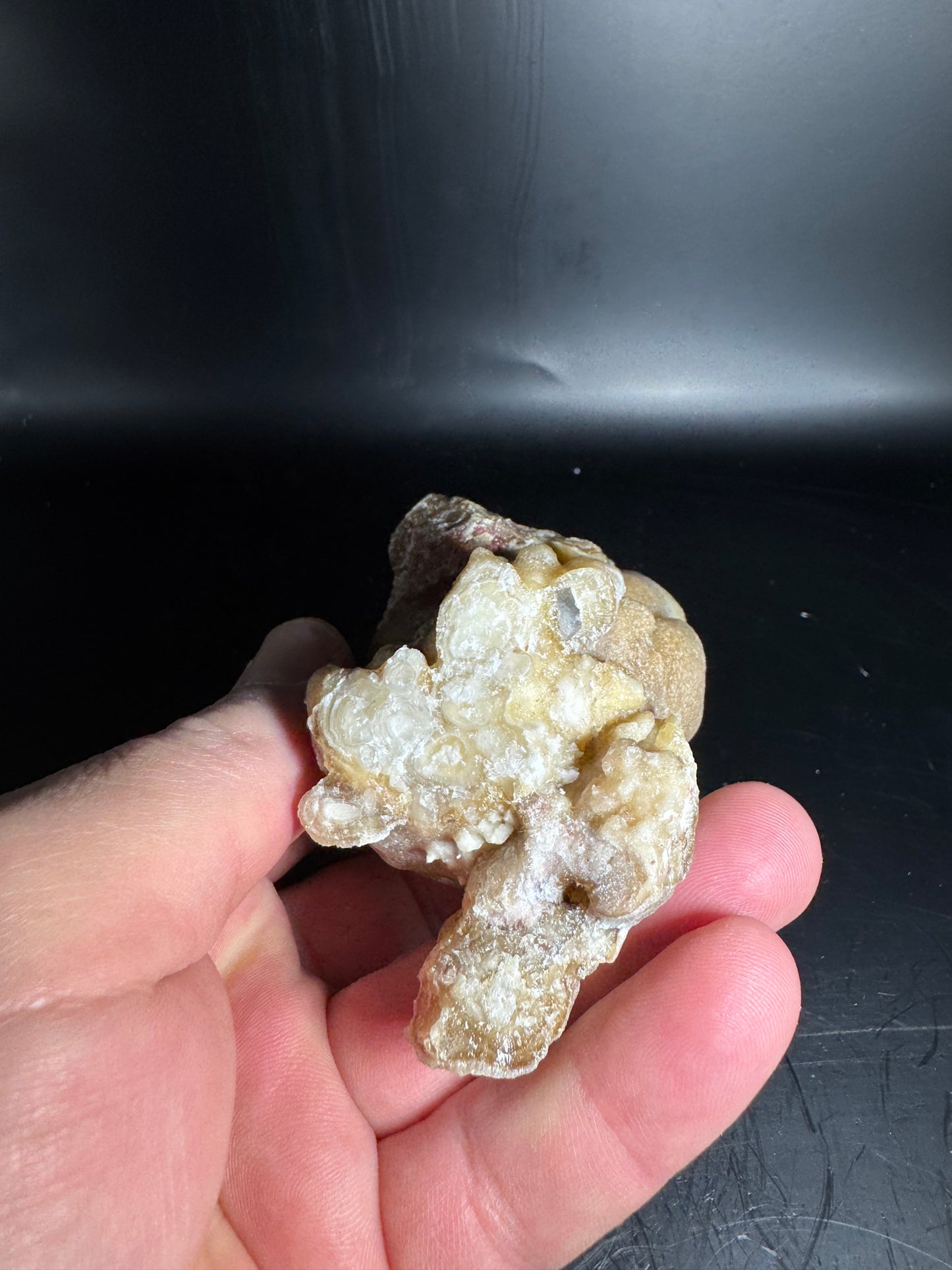 Botryoidal Honey Aragonite - Santa Eulalia, Chihuahua, Mexico 324 g