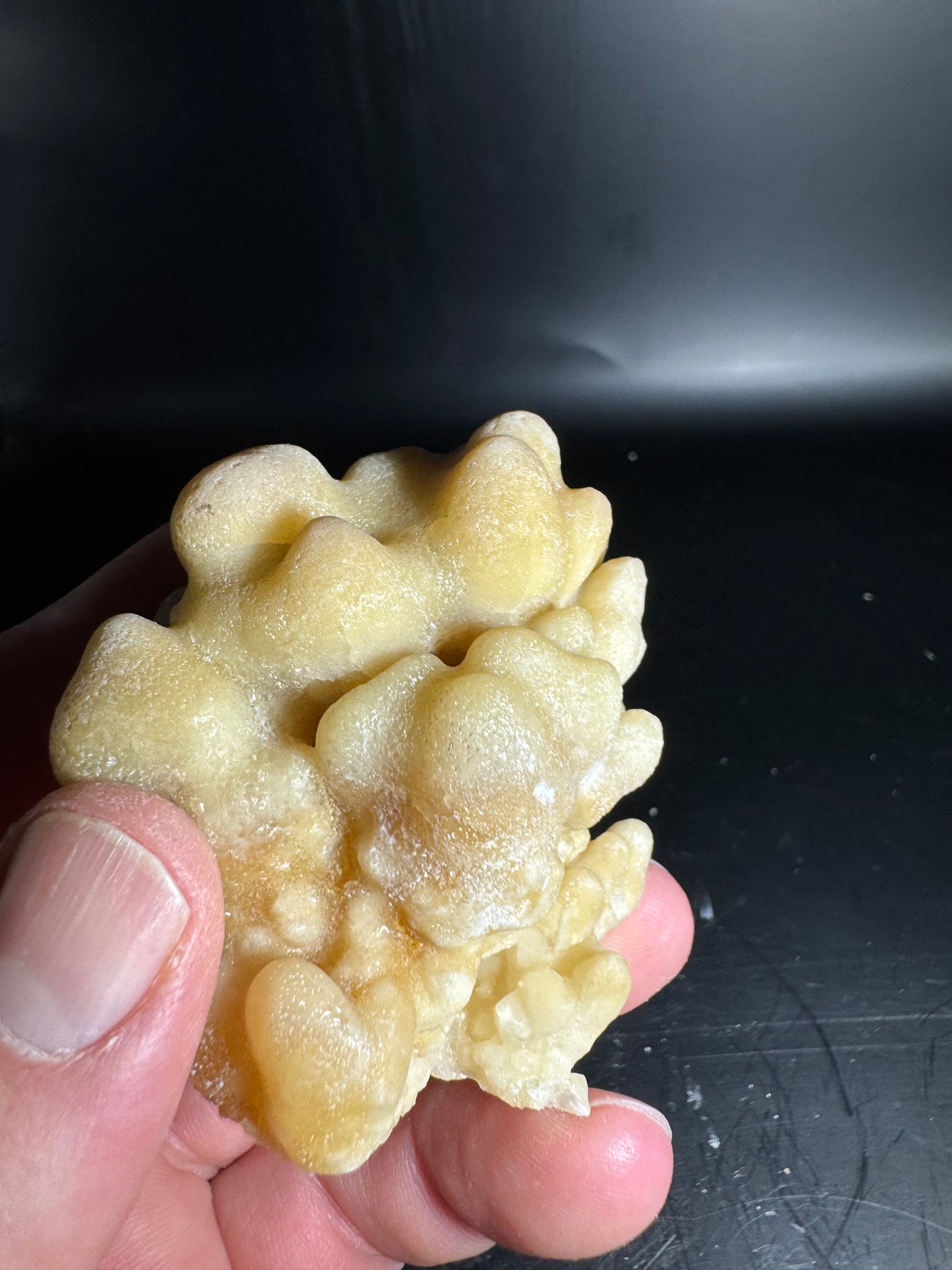Botryoidal Honey Aragonite - Santa Eulalia, Chihuahua, Mexico 144 g