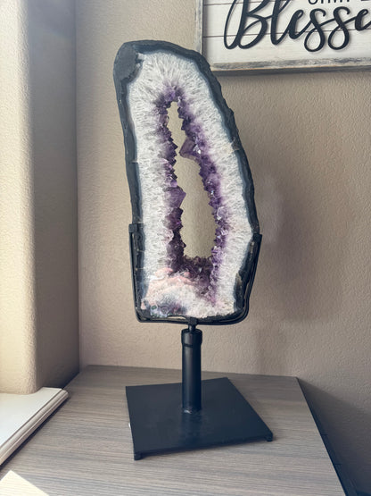 Large Amethyst Portal on Custom Rotating Stand from Brazil