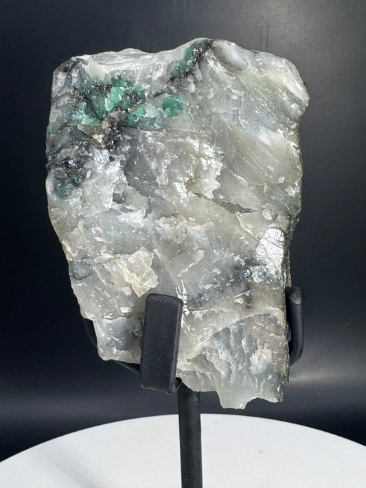 Emerald in Matrix on Custom Stand from Brazil