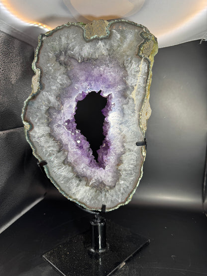 Amethyst Portal on Custom Spinning Stand from Brazil