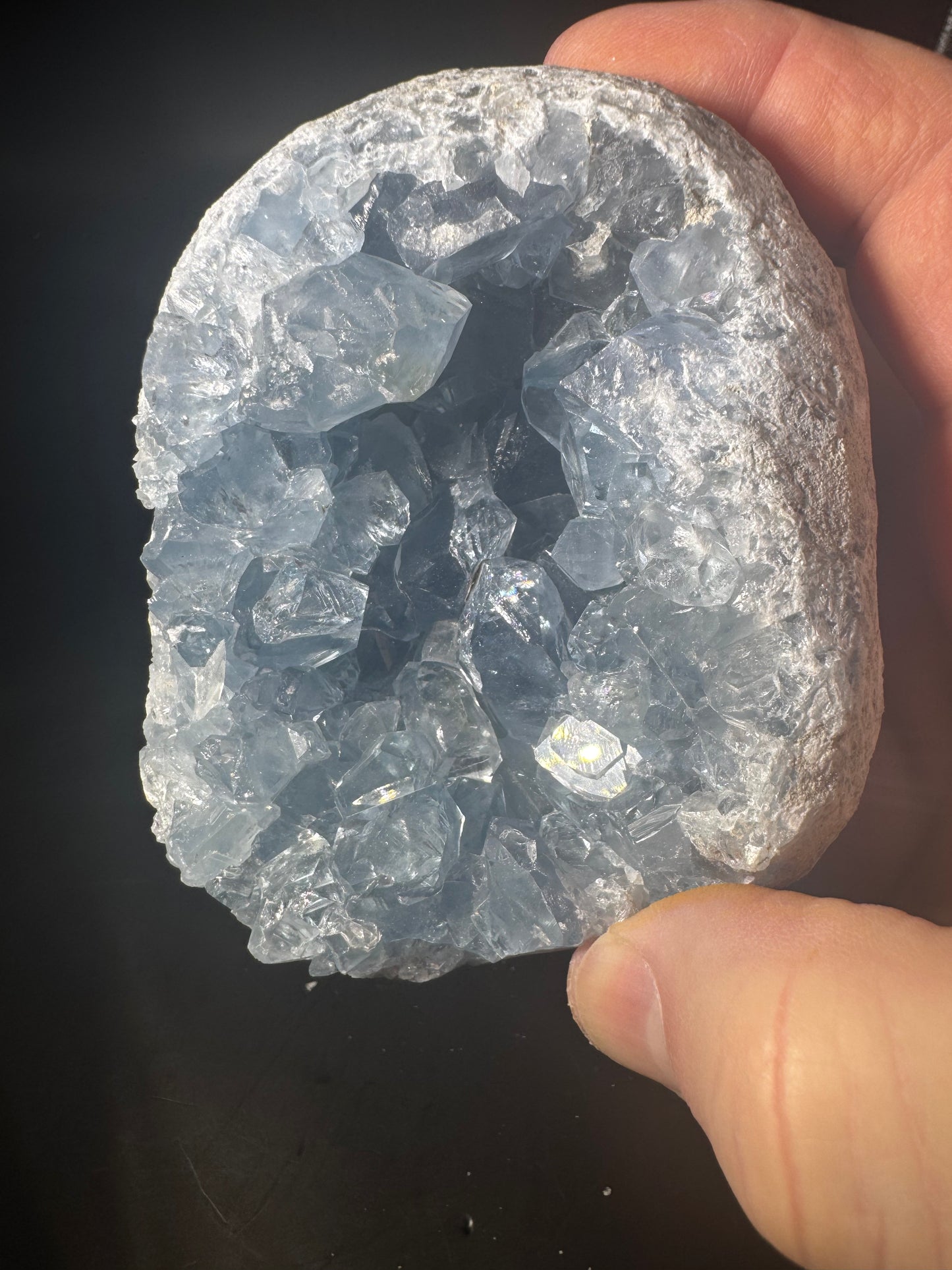 Celestite Crystal Cluster 1.9 LBS!