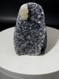 Black Amethyst Cut Base with Calcite Uruguay