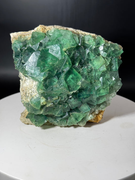 Green Cubic Fluorite From Madagascar 2.1 LBS!