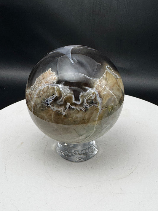 2.75 Inch Volcanic Agate Sphere UV!