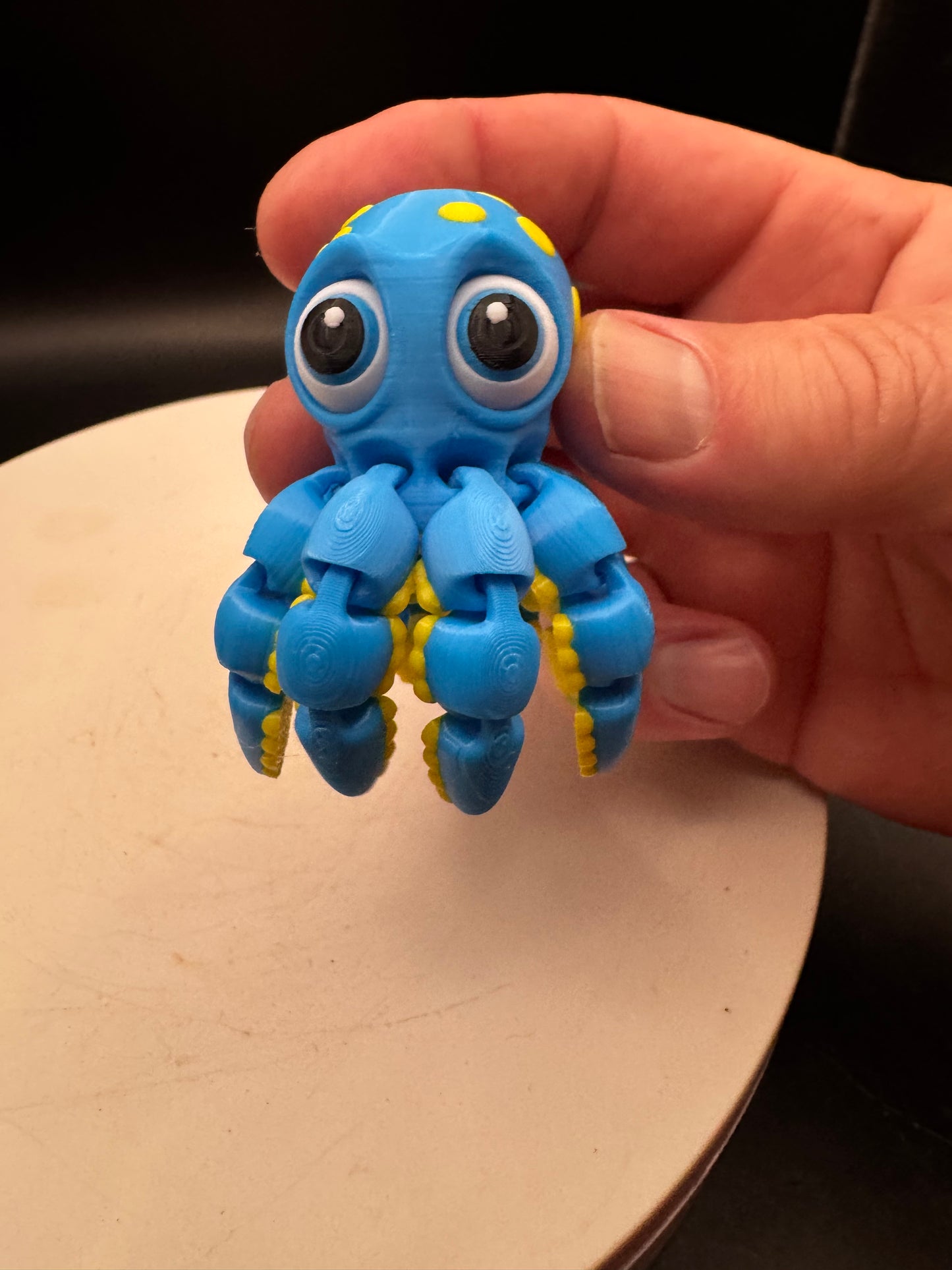 Flexi Factory 3D Printed Articulated Octopus Yellow & Blue