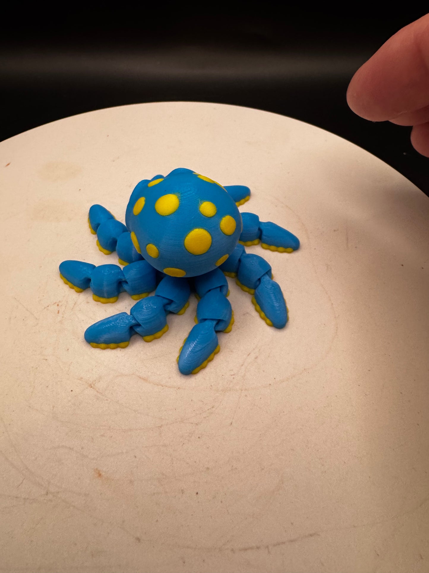 Flexi Factory 3D Printed Articulated Octopus Yellow & Blue
