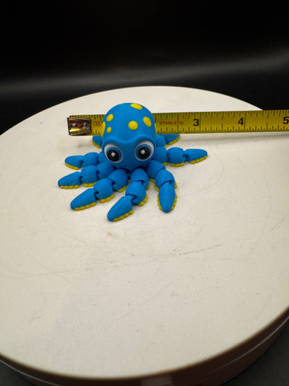 Flexi Factory 3D Printed Articulated Octopus Yellow & Blue
