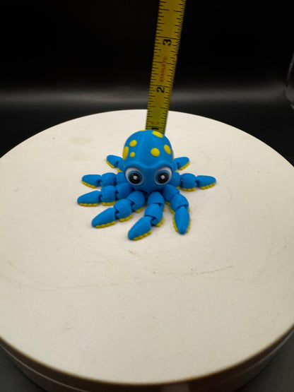 Flexi Factory 3D Printed Articulated Octopus Yellow & Blue
