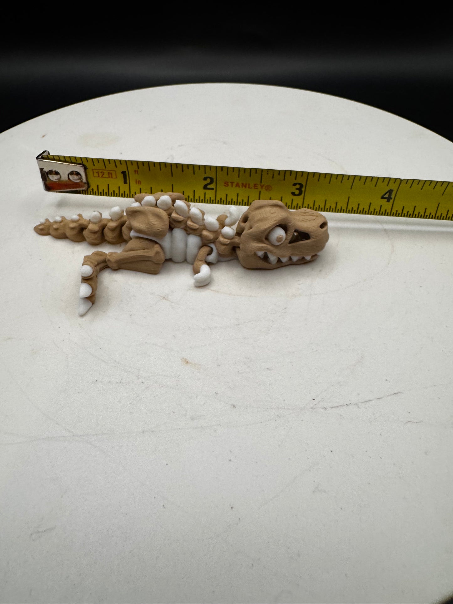 Flexi Factory 3D Printed Articulated Skeleton T-Rex Brown and White