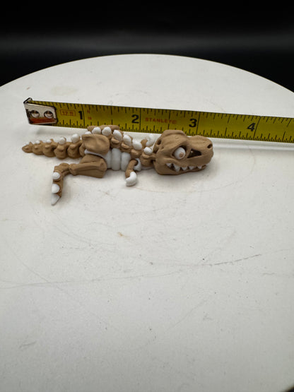 Flexi Factory 3D Printed Articulated Skeleton T-Rex Brown and White