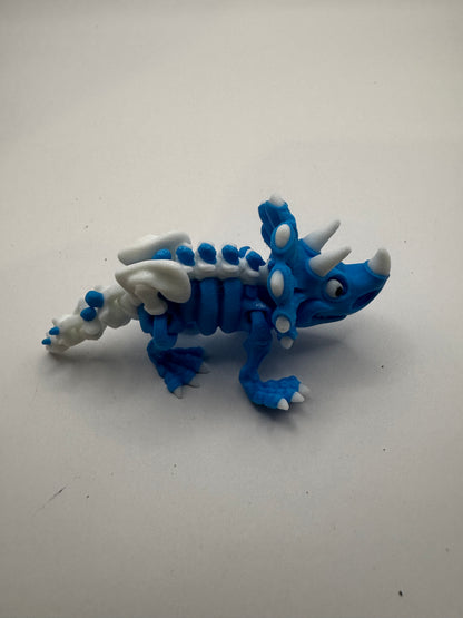 Articulating Triceratops Keychain | 3D Printed Flexi Dinosaur | Movable Joints | Dinosaur Lover Gift