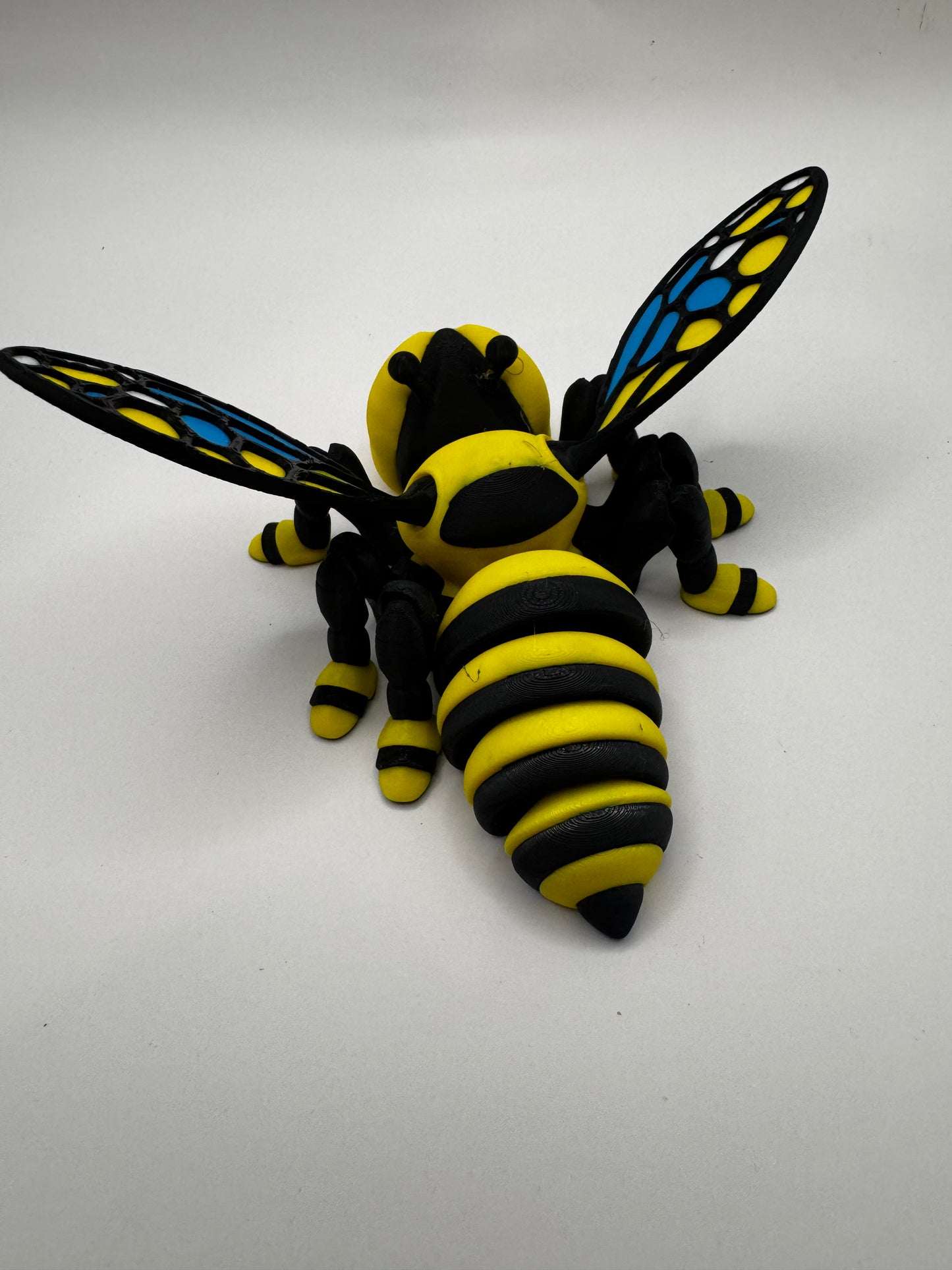 Articulated Honey Bee 3D Printed Figurine | Flexible Bee Toy, Cute Insect Fidget Decor, Nature Lover Gift
