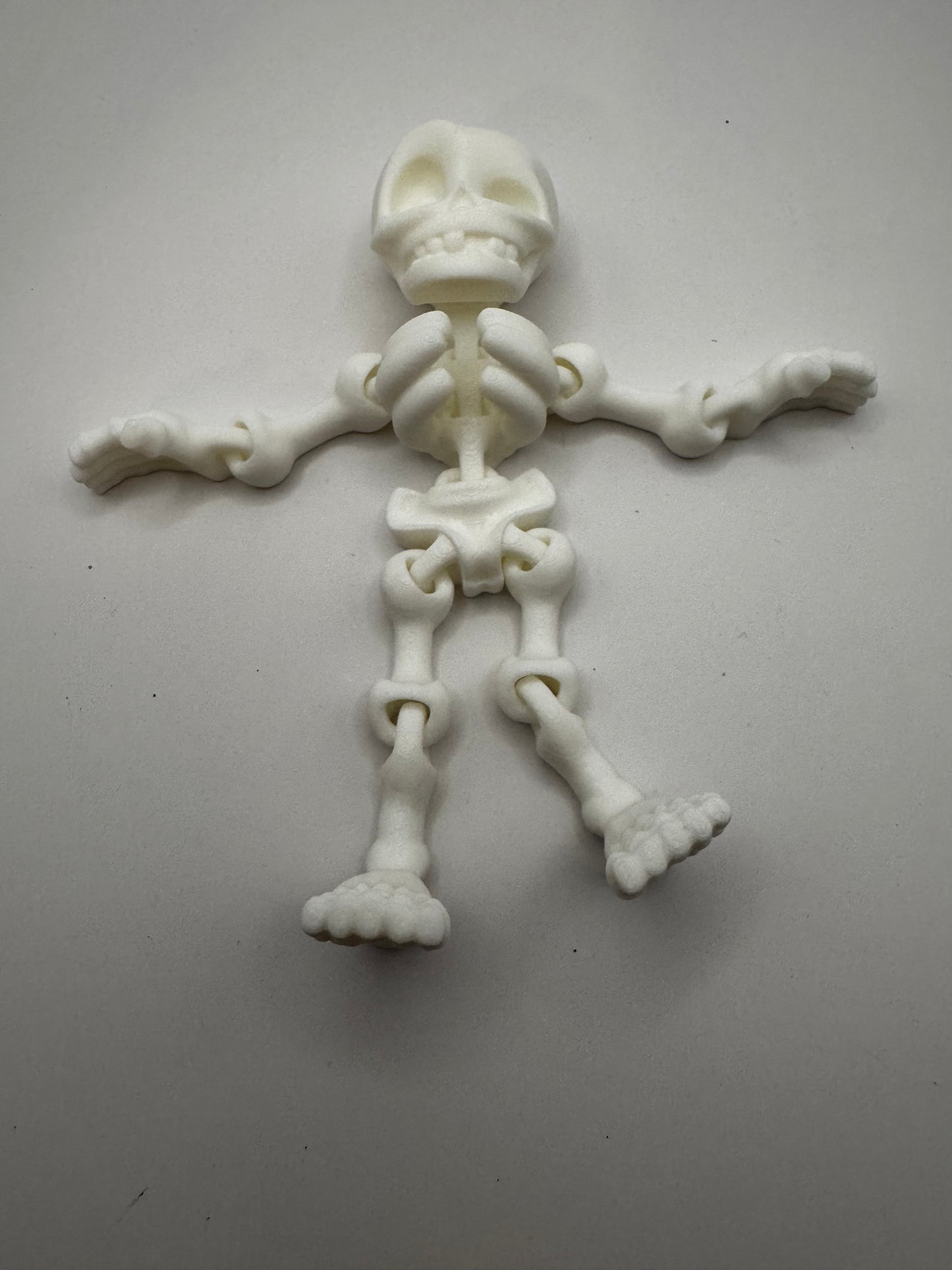 3D Printed 5 inch Articulated Flexi Factory Skeleton | Hanging Decor | Halloween |