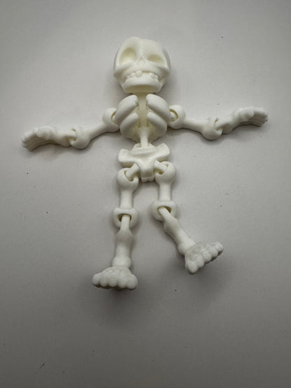 3D Printed 5 inch Articulated Flexi Factory Skeleton | Hanging Decor | Halloween |