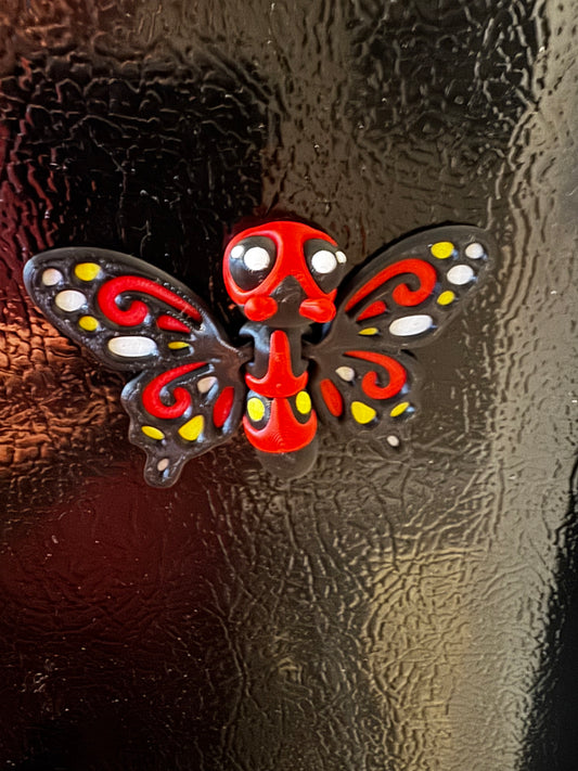 3D Printed Articulated Butterfly Magnet | Flexible Moving Wings | Colorful Fridge Decor | Handmade Gift Idea