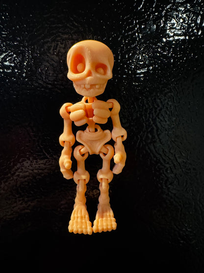 5 Glowing 3D Printed Skeleton Magnets | Movable Joints | Fridge Halloween Decor Desk Toy