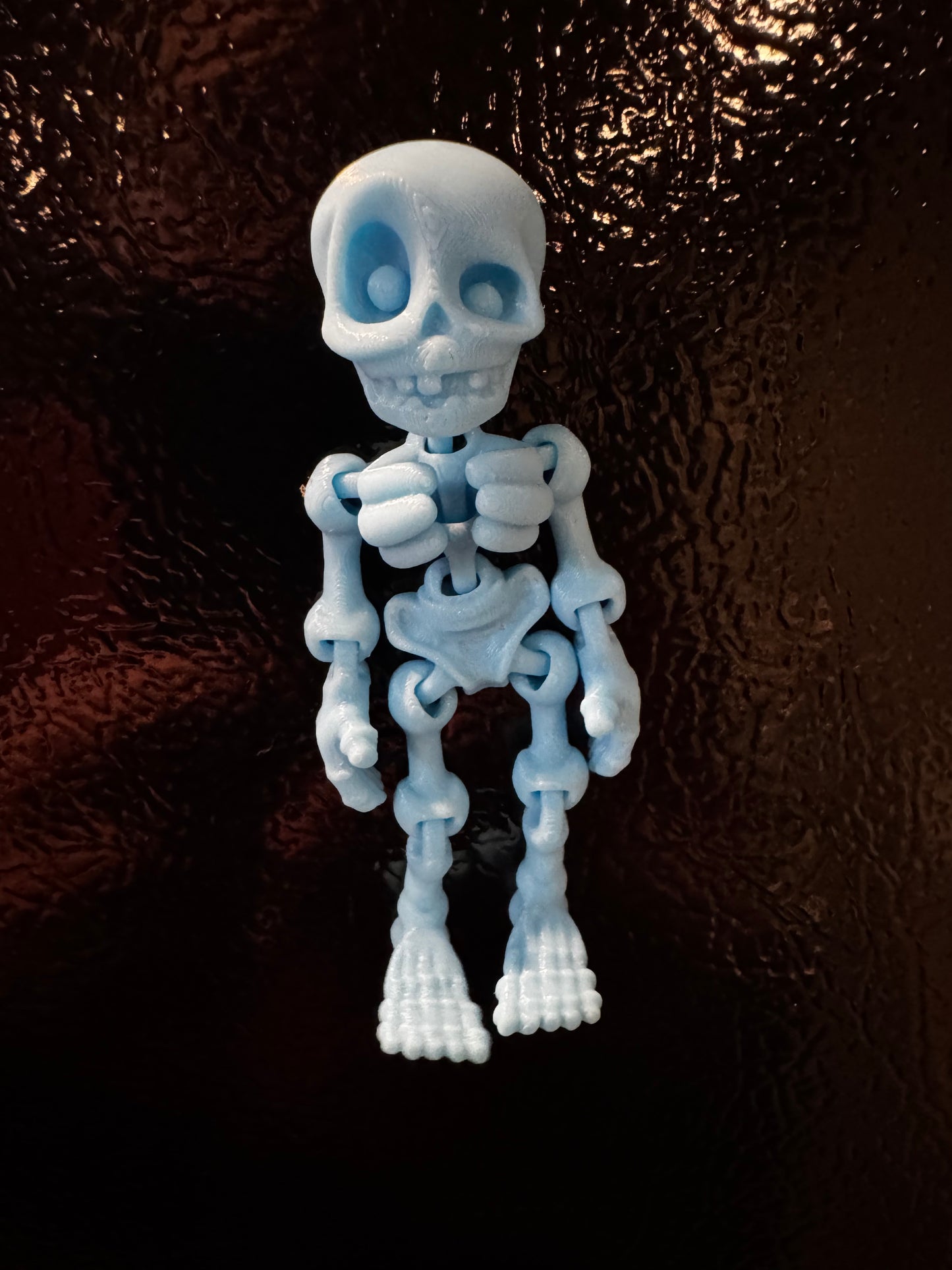 5 Glowing 3D Printed Skeleton Magnets | Movable Joints | Fridge Halloween Decor Desk Toy