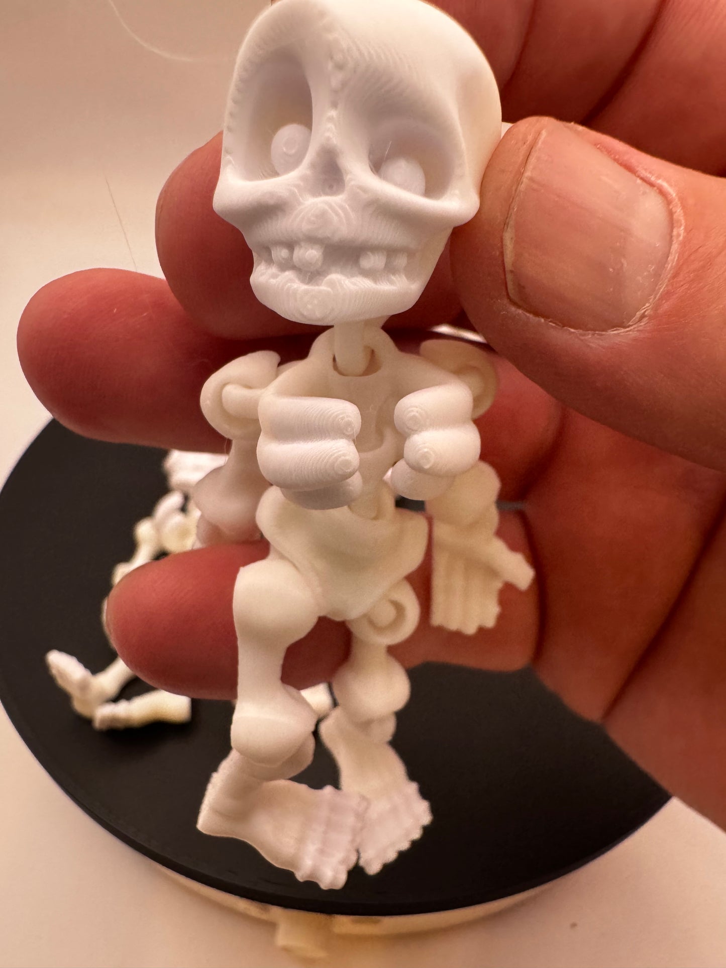 (5) 3D Printed Skeleton Magnets | Movable Joints | Fridge Halloween Decor Desk Toy
