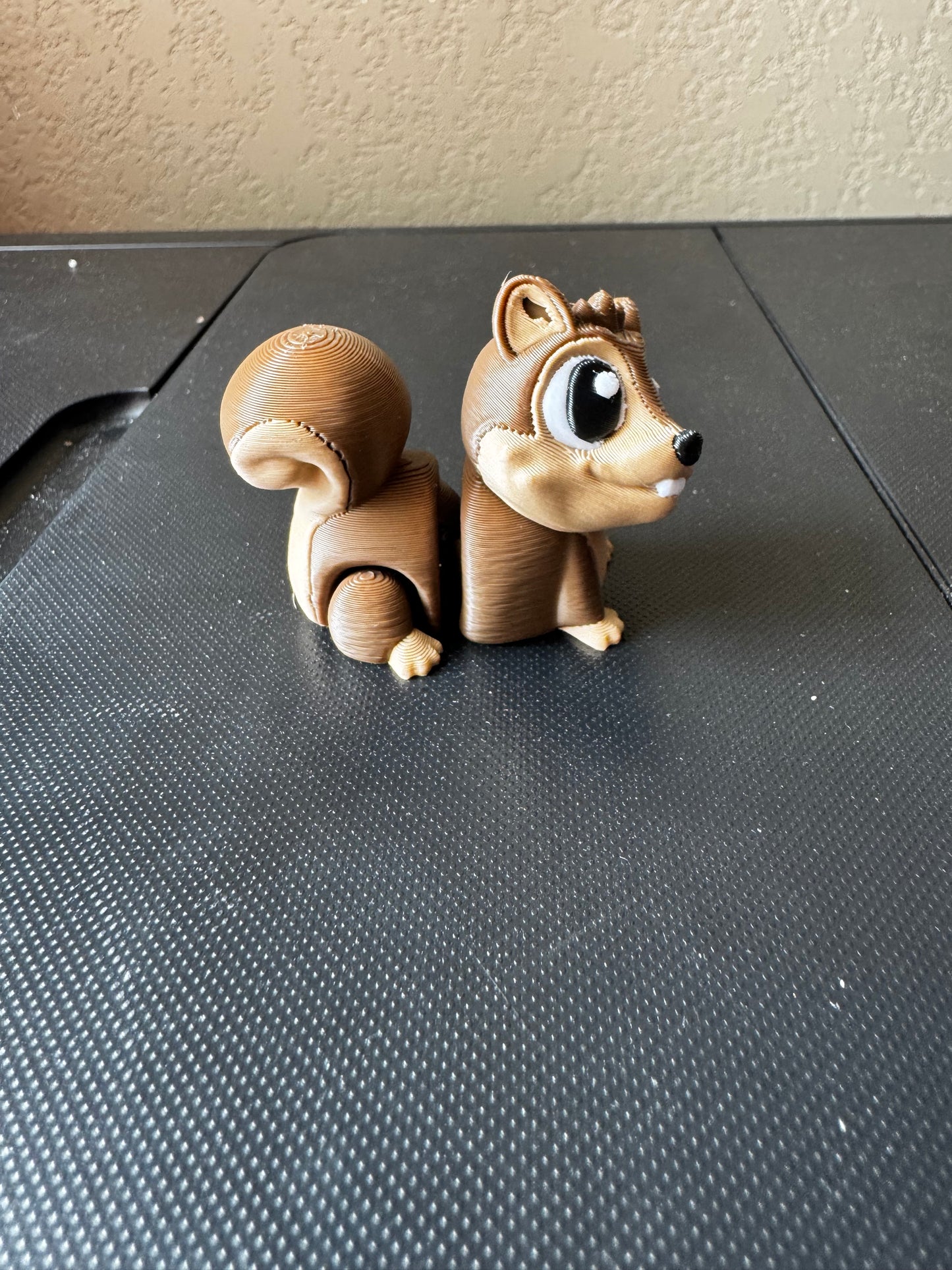 2 Inch Flexi Squirrel - 3D Printed Articulated Fidget Toy With Rotating Head