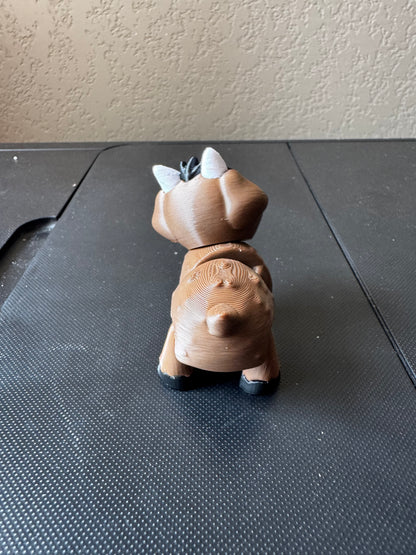 2 Inch Flexi Goat 3D Printed Animal Fidget Toy, Posable Figurine