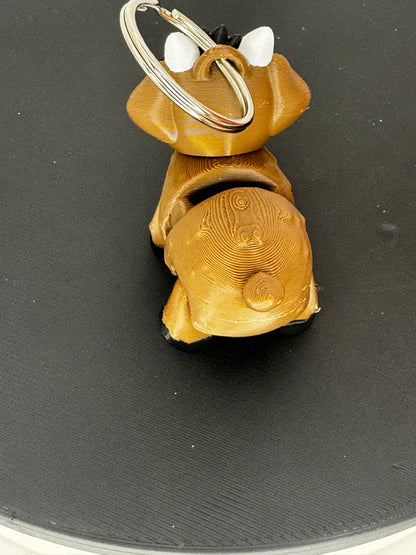 2 Inch Flexi Goat Keychain 3D Printed Animal Fidget Toy, Posable Figurine