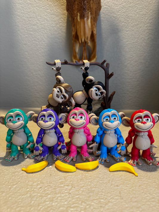 5 Inch Monkey with Banana Great Gift and Desk Figure