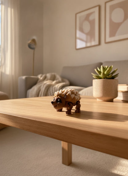 Articulated Hedgehog - 3D Printed Fidget Toy | Flexible Hedgehog Figurine | Cute Desk Decor | Movable Joints | Fun Stress Relief Gift