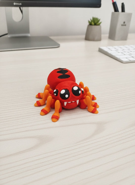 Articulated 3D Printed Spider - Fidget Toy & Halloween Deco, Spooky Gift for Kids Adults